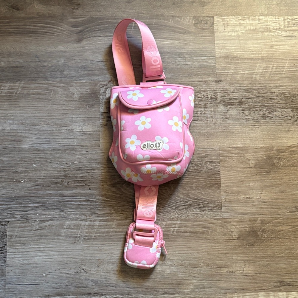 Ello Portable Water Bottle Holder Pink Daisy
